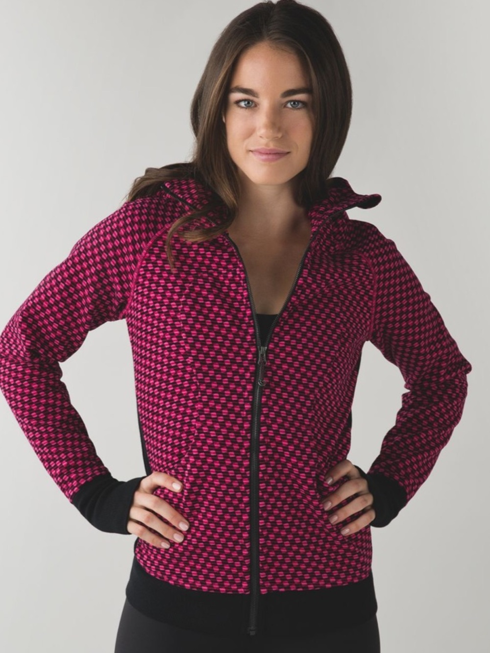 lululemon athletica Deep Dive Berry Rumble Bomber Jacket with Black Trim